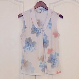 Calvin Klein floral knot tie top